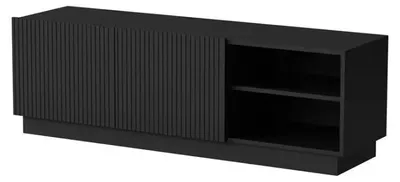 Zdjęcie produktu dla Cama Szafka RTV LIVERTI 150x42x48 czarny, Czarny, Płyta wiórowa, Czarny, Płyta wiórowa, 3 pół., Laminat