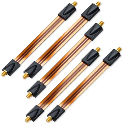 Produktbild von deleyCON Fensterdurchführung SAT Kabel 26cm 17cm flexibel, 5 Stück - Kupfer
