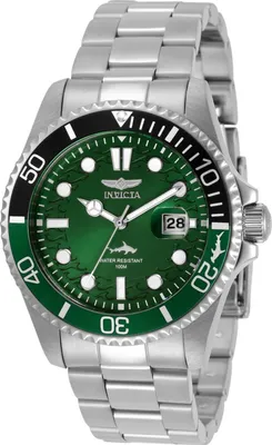 Produktbild von Invicta Pro Diver 30808 Herrenuhr - Quarzwerk - Edelstahl mit grünem Zifferblatt - 43 mm