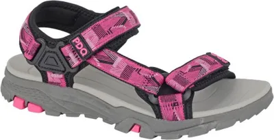 Image de PDQ - Sandales pour femmes, Logo DF2403 (38 EU) (Fuchsia/Noir)