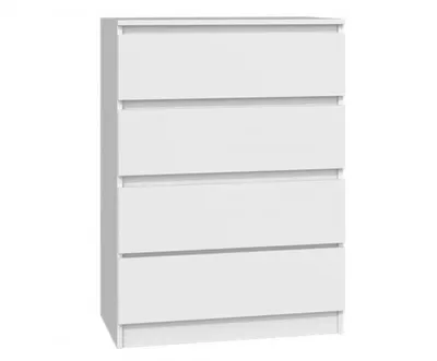 Produktbild von Topeshop M4 BIEL, Weiß, 4 Schublade(n), Partikelbord, Einfarbig, Modern, Partikelbord