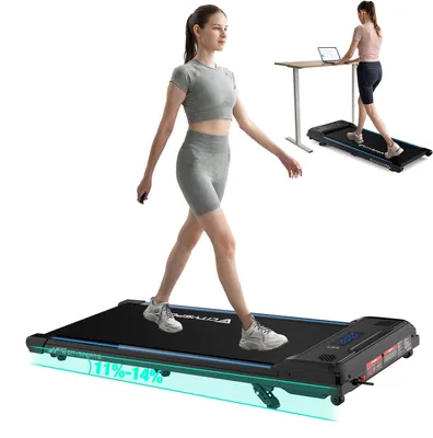Produktbild von CITYSPORTS Laufband Laufband WP6 Walking Pad, 1–6 km/h, 440 W, 3-stufige Steigung bis 14 % bis 120 kg, selbstzentrierender Laufgurt, LED, Bluetooth