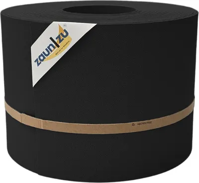Produktbild von Sichtschutzstreifen zaun|zu PREMIUM 35m Rolle PP Zaunblende für Doppelstabzaun Schwarz, 35m