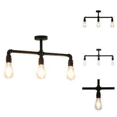 Produktbild von vidaXL Deckenleuchte Schwarz 3 x E27-Fassungen - Lampen