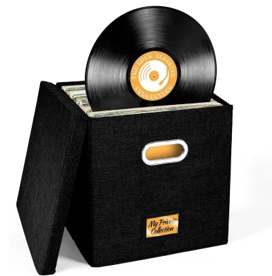 Obrázok produktu pre Skladacia škatuľa na gramoplatne z vinylu, určená na uloženie 12-palcových platní