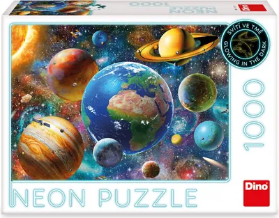 Produktbild von DINO Leuchtpuzzle Planeten 1000 Teile