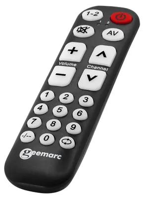 Produktbild von Geemarc TV-10 - lernfähige Universalfernbedienung mit großer Schrift und Tasten für bis zu zwei Geräte