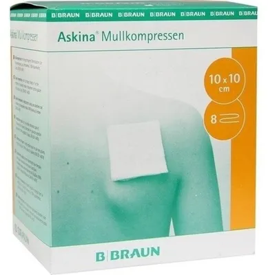 Productafbeelding van Askina Mullkompressen 10X10 Cm, Sterieel, 25 Stuks Per Doos