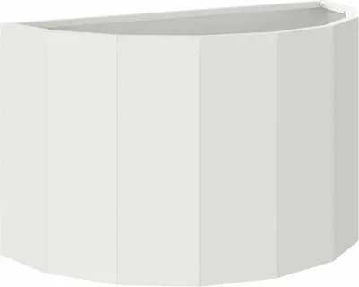 Image de vidaXL Bac à plantes blanc 60 x 30 x 35 cm acier