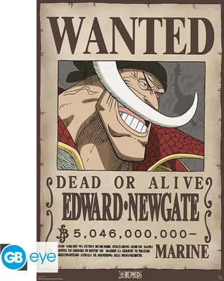 Zdjęcie produktu dla Plakat One Piece Wanted Whitebeard 61x91.5cm