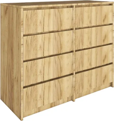 Image de BDW, Commode avec tiroirs, Sideboard Salon, 120x100cm, Chêne Craft