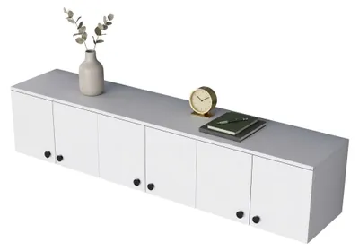 Produktbild von Jelsi – Hängeschrank, 180x44h cm Weiß, 6 Türen