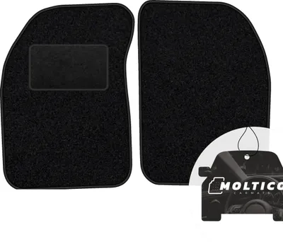 Produktbild von moto-MOLTICO Vorne Fußmatten Auto Velours Autoteppiche Schwarz Automatten Set 2-teilig passend für Renault Kangoo I 1998-2008