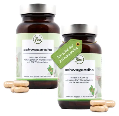 Produktbild von for you ashwagandha Doppelpack
