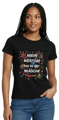 Produktbild von Spreadshirt Mein Kostüm Ist In Der Wäsche Fasching Karneval Frauen T-Shirt, XXL, Schwarz