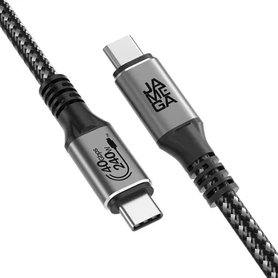 Produktbild von USB-C Kabel USB 4.0 40Gbps Metal Plug - Silber - 1m