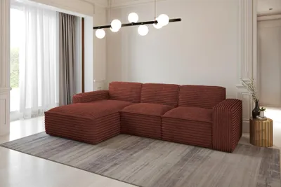 Produktbild von Kaiser Möbel Ecksofa, Sofa L form, Couch L form Siena L stoff Velo Kupfer Links