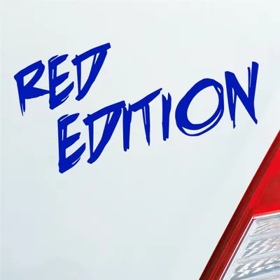 Produktbild von Auto Aufkleber Red Edition Auto Car Tuning 15x7 cm Dunkelblau Sticker Heckscheibenaufkleber