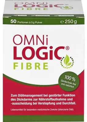 Produktbild von OMNi-LOGiC Fibre Pulver bei Verstopfung und bei Durchfall, 250 g Pulver