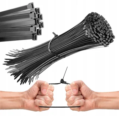 Immagine prodotto di FASCIE AUTOADESIVANTI 3,6 × 100 mm, 100 pezzi, per cavi, nere, molto resistenti