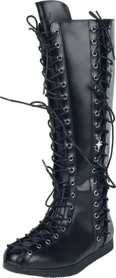 Produktbild von KOI Boot Damen NUMINOUS LACE UP CHARM LONG BOOTS BLACK schwarz EU37