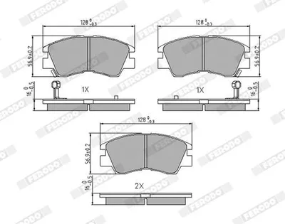 Produktbild von FERODO Bremsbeläge Satz Vorne für MITSUBISHI PAJERO II (V3W, V2W, V4W) FDB556