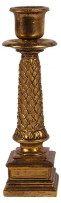 Produktbild von Kerzenhalter, 21,5 cm - Goldfarben - Harz