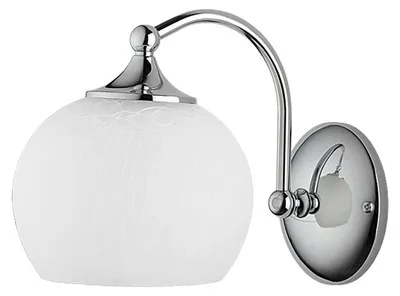 Immagine prodotto di Applique da parete LARGO cromata bianca 1xE27x20W vetro, dimensioni: 18x15x23 cm, IP20 Jupiter