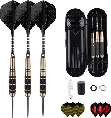 Produktbild von Professionelle Dartset - 3er-Pack mit Stahltipen für alle Dartspieler