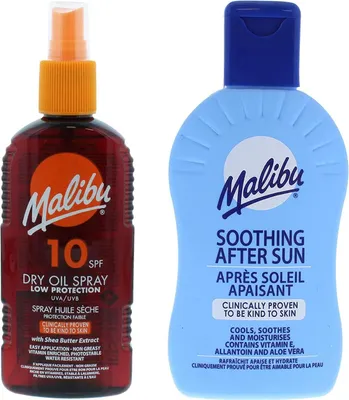 Produktbild von Malibu SPF10 Bronzöl 200 ml + Bräunungsbalsam 200 ml