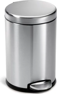 Zdjęcie produktu dla simplehuman CW1852CB, 4,5 l, Okrągły, Stal nierdzewna, Stal nierdzewna, Pedał, 254 mm