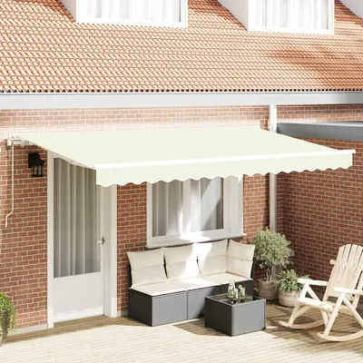 Zdjęcie produktu dla Maison Exclusive - Markiza z możliwością wysuwania, kolor kremowy, wymiary 350 x 200 cm, materiałowa
