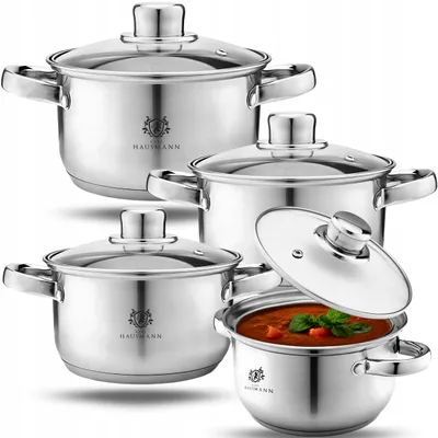 Image de Karl Hausmann Ensemble de 8 casseroles en acier inoxydable