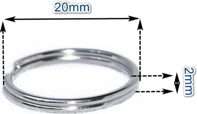 Produktbild von Schlüsselring 100er Set aus gehärtetem Stahl sichere Schlüssel kraftvoll 20mm