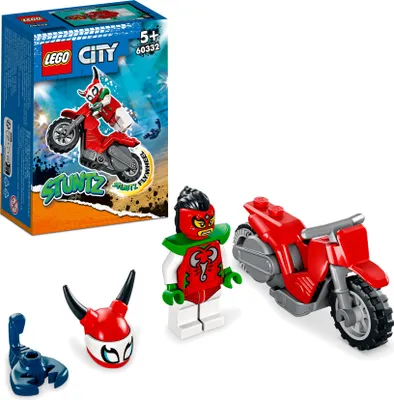 Produktbild von LEGO 60332 City Stuntz Skorpion-Stuntbike, Set mit Motorrad und Minifigur