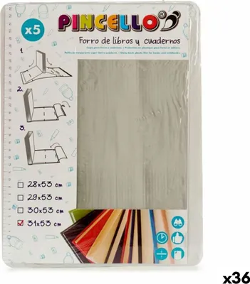 Obrázek produktu pro Samolepicí průhledná fólie na obaly knih 31 x 53 cm (36 kusů)