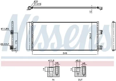 Produktbild von NISSENS 941237 Kondensator Klimaanlage für OPEL Corsa E Schrägheck (X15) +Trockner