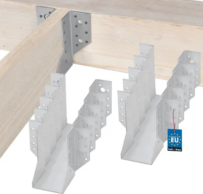 Produktbild von KOTARBAU® 10er Set Balkenschuh Typ A 70 mm Holzbalkenverbinder Balkenverbinder Verbinder für Baukonstruktion außenliegend