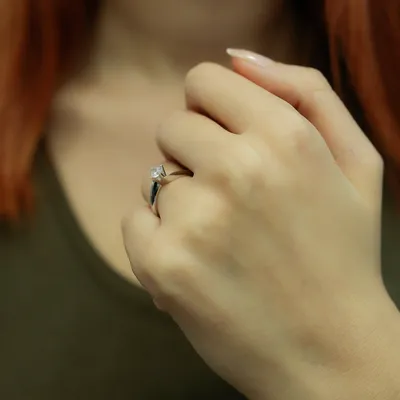 Produktbild von 0,26 Carat Solitär Diamantring 14 Karat Weißgold