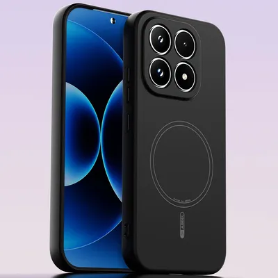 Produktbild von Magnetische Handyhülle für Xiaomi 17, MagSafe kompatible, Flüssig Silikon Stoßfest Kratzfest Hülle Schwarz
