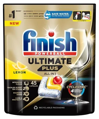Obrázek produktu pro Tablety do myček Finish Ultimate Plus All in 1 Lemon, 45 ks