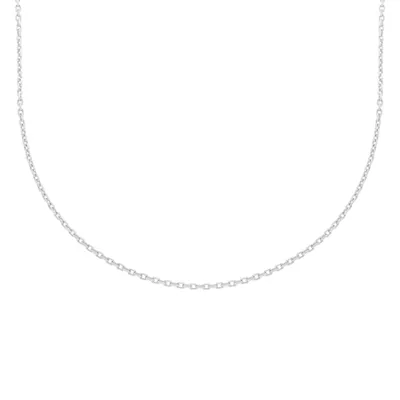 Produktbild von 585er Weissgold Anhänger mit Zirkonia Octagonschliff mit Kette