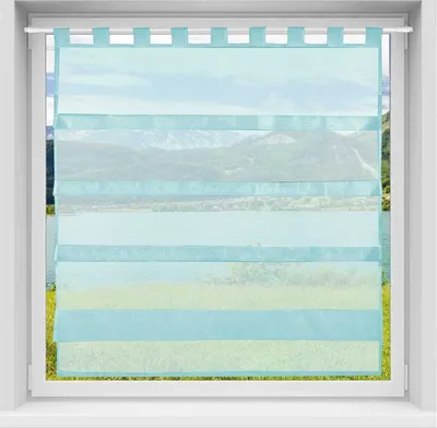 Zdjęcie produktu dla Zasłona z pętelką, rozmiar: 100x110cm, kolor: turkusowy