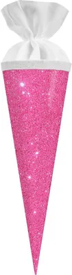Produktbild von Goldbuch Geschwistertüte Glitter Neonpink 10x30 cm