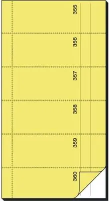 Zdjęcie produktu dla sigel Formularbuch "Bonbuch", 105 x 200 mm, gelb