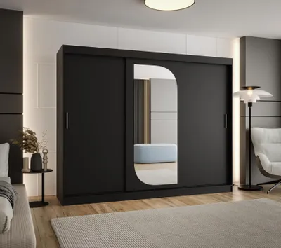 Produktbild von Kleiderschrank 250 cm CEYDA - schwarz