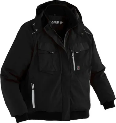 Produktbild von Terrax Workwear Herren Pilotenjacke mit Stehkragen - Arbeitsjacke mit reflektierenden Details in Schwarz Größe M