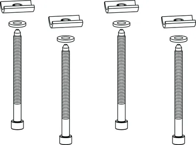 Produktbild von MACO Fiber-Therm Eckverbinder-Befestigungsset unten, Stahl verzinkt (101341)