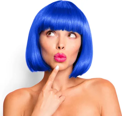 Produktbild von Bob Perücke für Damen, Herren & Kinder Cabaret cosplay Blau