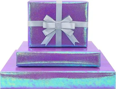 Produktbild von Famanu Geschenkpapier Holografisch Metallic - 4 Bögen in Lila